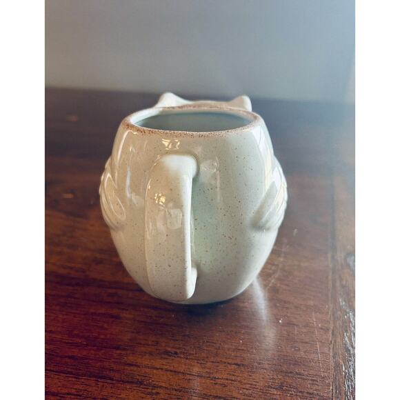 Cute Gray Owl Ceramic Coffee Mug Tea Cup With Built In Tea Bag Holder - New - Picture 6 of 7